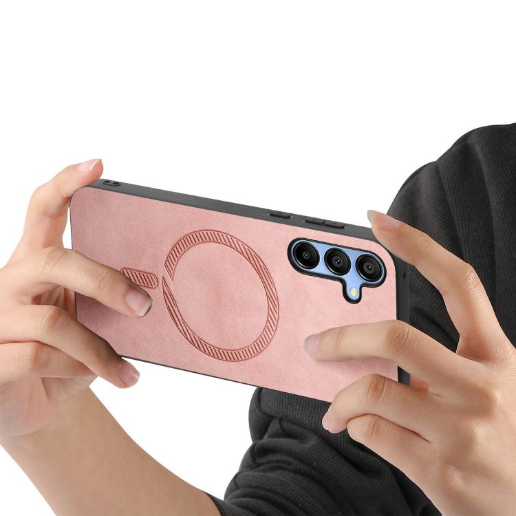 Solid Color Retro Magsafe PU Back Cover Phone Case, For Samsung Galaxy A16, For Samsung Galaxy M34 / F34 5G, For Samsung Galaxy M54 / F54 5G