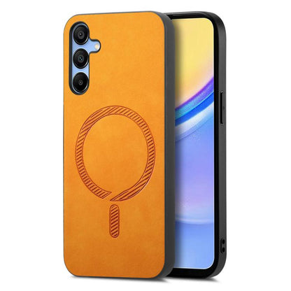 Solid Color Retro Magsafe PU Back Cover Phone Case, For Samsung Galaxy A16, For Samsung Galaxy M34 / F34 5G, For Samsung Galaxy M54 / F54 5G