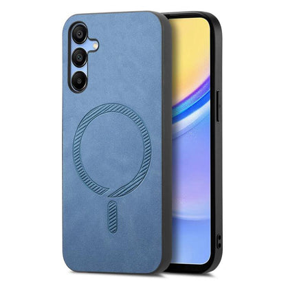 Solid Color Retro Magsafe PU Back Cover Phone Case, For Samsung Galaxy A16, For Samsung Galaxy M34 / F34 5G, For Samsung Galaxy M54 / F54 5G