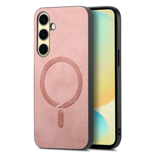 Solid Color Retro Magsafe PU Back Cover Phone Case, For Samsung Galaxy A56 5G, For Samsung Galaxy S25 5G, For Samsung Galaxy S25+ 5G