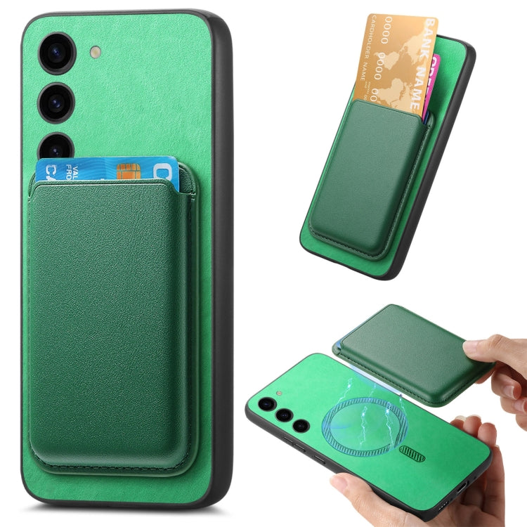 Retro Magsafe Card Bag PU Back Cover Phone Case, For Samsung Galaxy S23 Ultra 5G, For Samsung Galaxy S23+ 5G, For Samsung Galaxy S23 5G