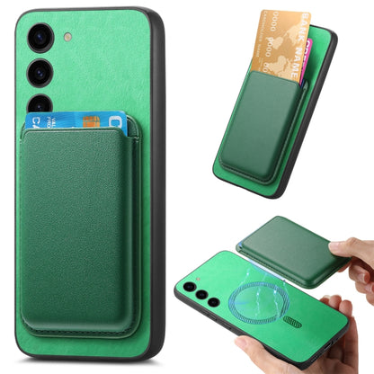 Retro Magsafe Card Bag PU Back Cover Phone Case, For Samsung Galaxy S23 Ultra 5G, For Samsung Galaxy S23+ 5G, For Samsung Galaxy S23 5G