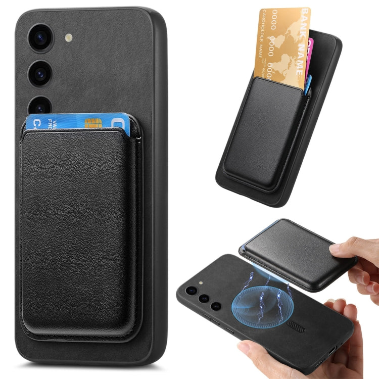 Retro Magsafe Card Bag PU Back Cover Phone Case, For Samsung Galaxy S23 Ultra 5G, For Samsung Galaxy S23+ 5G, For Samsung Galaxy S23 5G