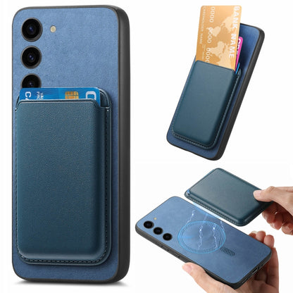 Retro Magsafe Card Bag PU Back Cover Phone Case, For Samsung Galaxy S23 Ultra 5G, For Samsung Galaxy S23+ 5G, For Samsung Galaxy S23 5G