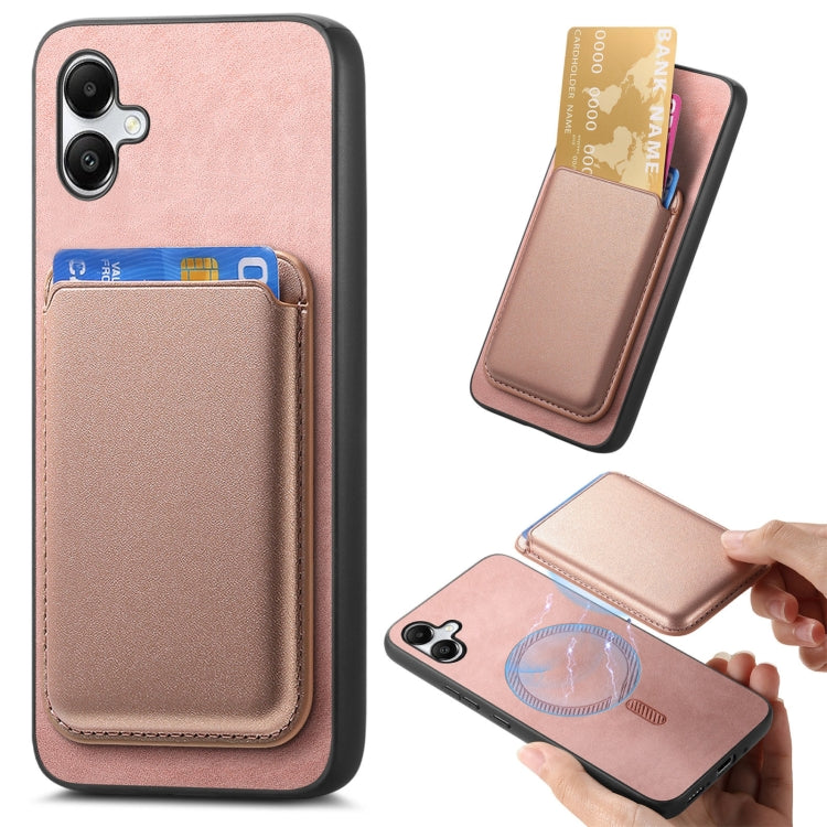 Retro Magsafe Card Bag PU Back Cover Phone Case, For Samsung Galaxy A05, For Samsung Galaxy A05S, For Samsung Galaxy A25