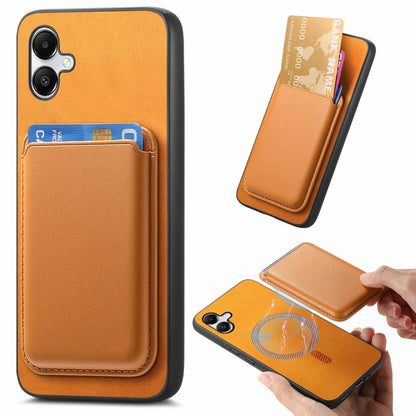 Retro Magsafe Card Bag PU Back Cover Phone Case, For Samsung Galaxy A05, For Samsung Galaxy A05S, For Samsung Galaxy A25