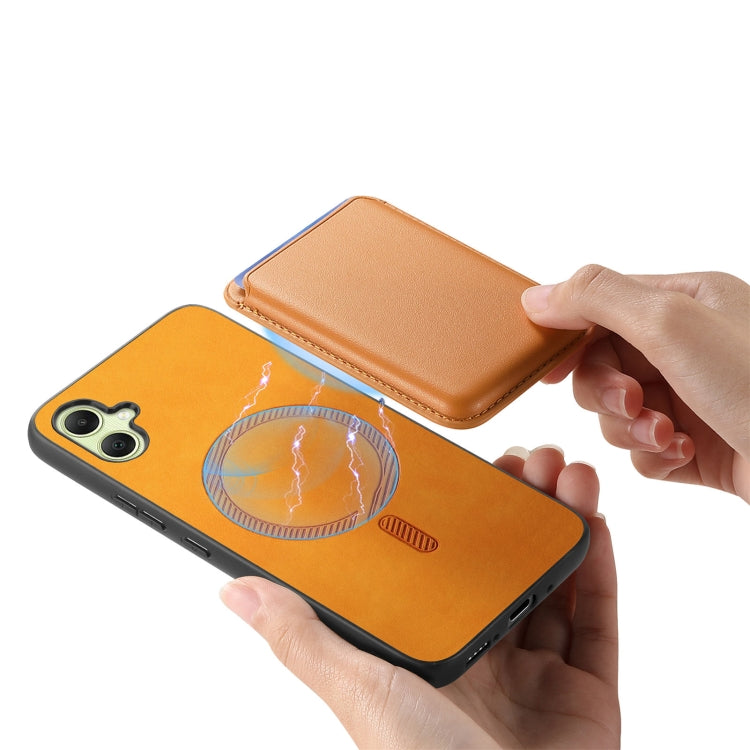 Retro Magsafe Card Bag PU Back Cover Phone Case, For Samsung Galaxy A05, For Samsung Galaxy A05S, For Samsung Galaxy A25