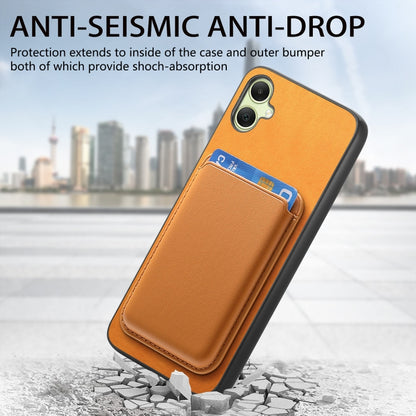 Retro Magsafe Card Bag PU Back Cover Phone Case, For Samsung Galaxy A05, For Samsung Galaxy A05S, For Samsung Galaxy A25