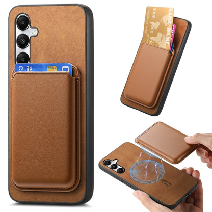 Retro Magsafe Card Bag PU Back Cover Phone Case, For Samsung Galaxy A05S, For Samsung Galaxy A25, For Samsung Galaxy S23 FE 5G