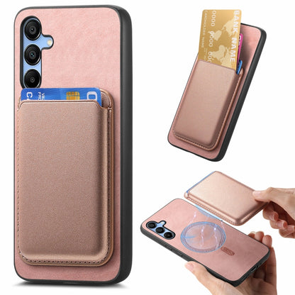 Retro Magsafe Card Bag PU Back Cover Phone Case, For Samsung Galaxy M54/F54 5G, For Samsung Galaxy A24, For Samsung Galaxy A14