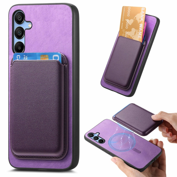 Retro Magsafe Card Bag PU Back Cover Phone Case, For Samsung Galaxy M54/F54 5G, For Samsung Galaxy A24, For Samsung Galaxy A14