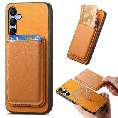 Retro Magsafe Card Bag PU Back Cover Phone Case, For Samsung Galaxy M54/F54 5G, For Samsung Galaxy A24, For Samsung Galaxy A14
