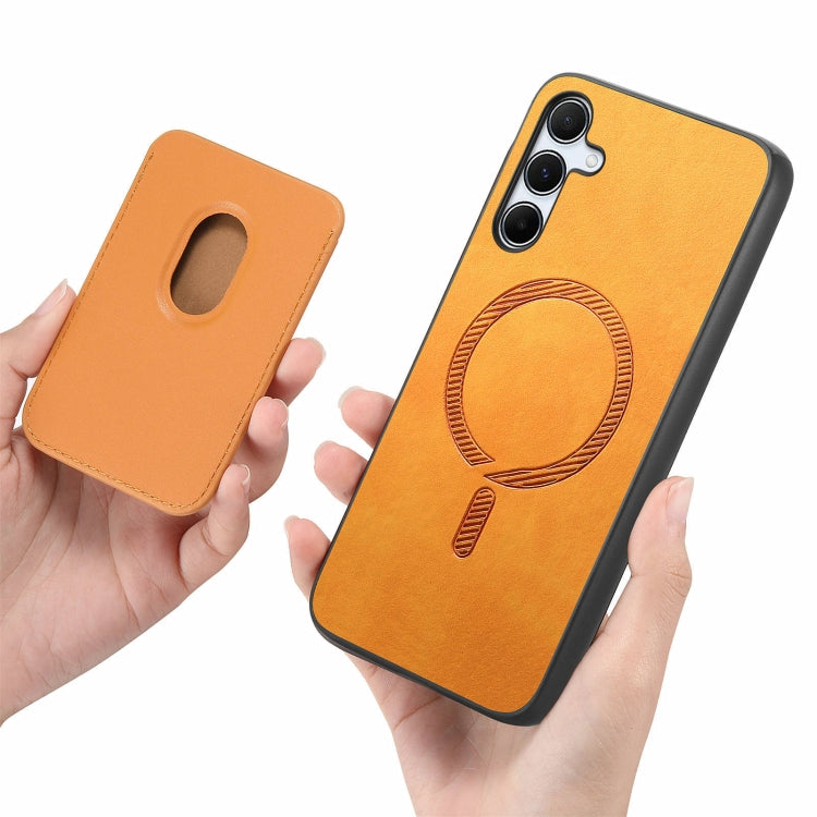 Retro Magsafe Card Bag PU Back Cover Phone Case, For Samsung Galaxy M54/F54 5G, For Samsung Galaxy A24, For Samsung Galaxy A14