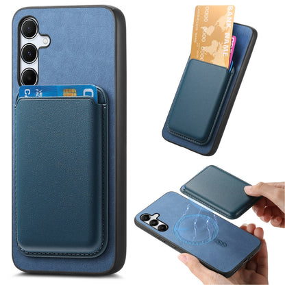 Retro Magsafe Card Bag PU Back Cover Phone Case, For Samsung Galaxy M54/F54 5G, For Samsung Galaxy A24, For Samsung Galaxy A14