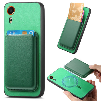 Retro Magsafe Card Bag PU Back Cover Phone Case, For Samsung Galaxy Xcover 7, For Samsung Galaxy A55, For Samsung Galaxy A35