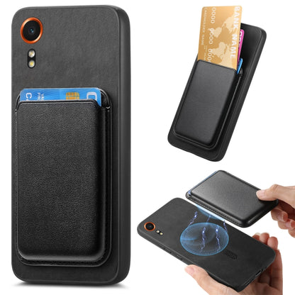 Retro Magsafe Card Bag PU Back Cover Phone Case, For Samsung Galaxy Xcover 7, For Samsung Galaxy A55, For Samsung Galaxy A35