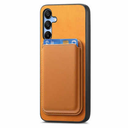 Retro Magsafe Card Bag PU Back Cover Phone Case, For Samsung Galaxy A16, For Samsung Galaxy A15, For Samsung Galaxy M34/F34 5G