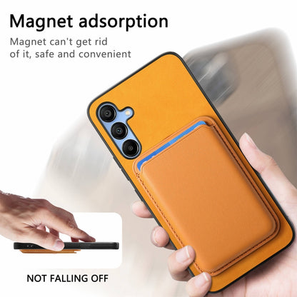 Retro Magsafe Card Bag PU Back Cover Phone Case, For Samsung Galaxy A16, For Samsung Galaxy A15, For Samsung Galaxy M34/F34 5G