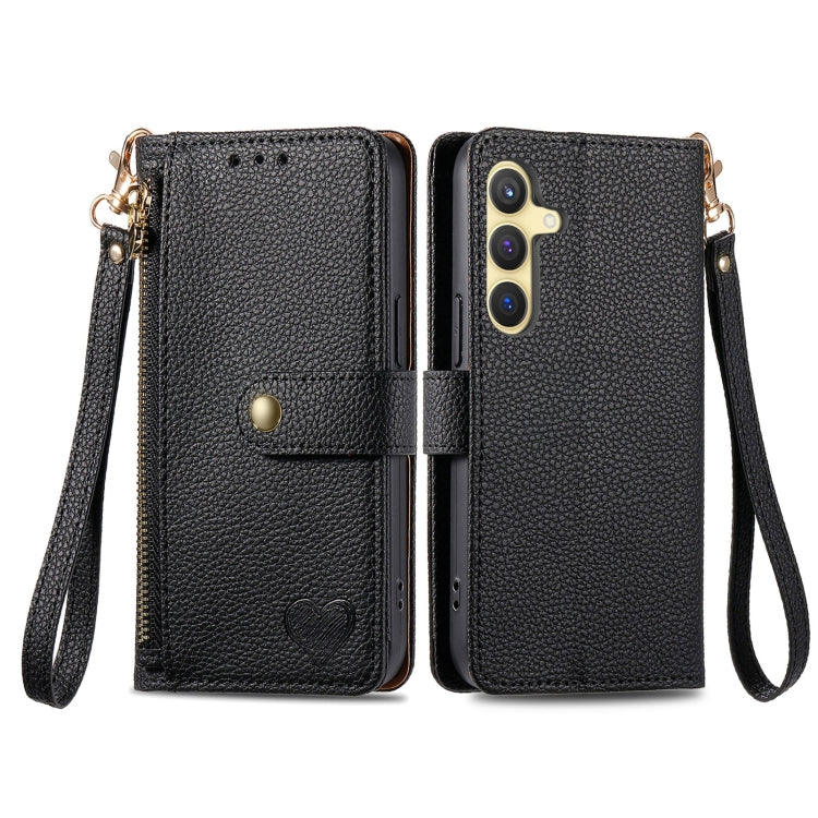 Love Zipper Lanyard Leather Phone Case, For Samsung Galaxy A36 5G, For Samsung Galaxy S25 5G, For Samsung Galaxy S25+ 5G, For Samsung Galaxy S25 Ultra 5G
