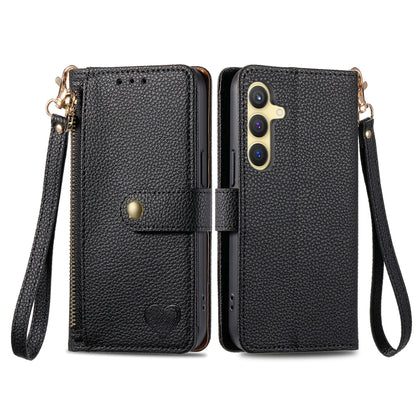 Love Zipper Lanyard Leather Phone Case, For Samsung Galaxy A36 5G, For Samsung Galaxy S25 5G, For Samsung Galaxy S25+ 5G, For Samsung Galaxy S25 Ultra 5G