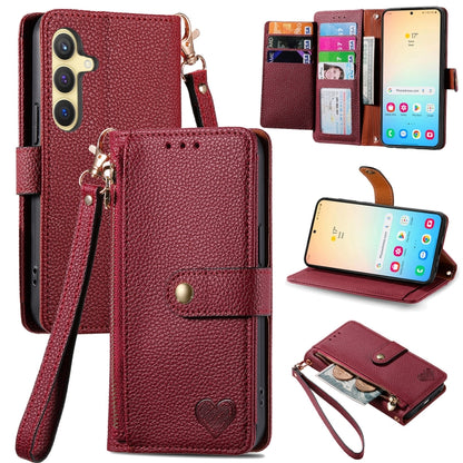 Love Zipper Lanyard Leather Phone Case, For Samsung Galaxy A36 5G, For Samsung Galaxy S25 5G, For Samsung Galaxy S25+ 5G, For Samsung Galaxy S25 Ultra 5G