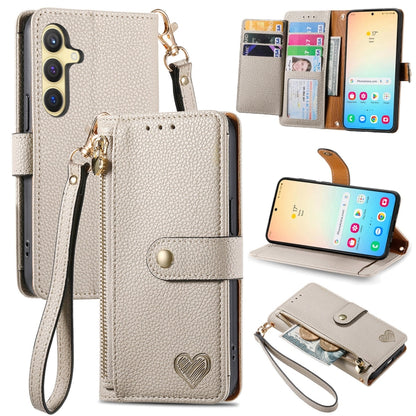 Love Zipper Lanyard Leather Phone Case, For Samsung Galaxy A36 5G, For Samsung Galaxy S25 5G, For Samsung Galaxy S25+ 5G, For Samsung Galaxy S25 Ultra 5G