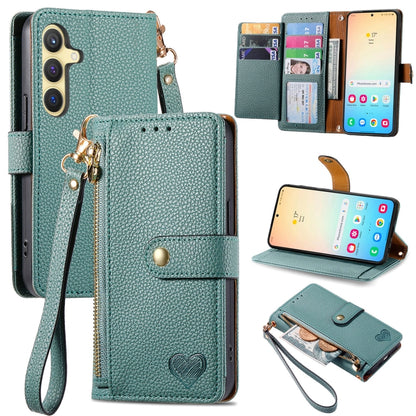 Love Zipper Lanyard Leather Phone Case, For Samsung Galaxy A36 5G, For Samsung Galaxy S25 5G, For Samsung Galaxy S25+ 5G, For Samsung Galaxy S25 Ultra 5G