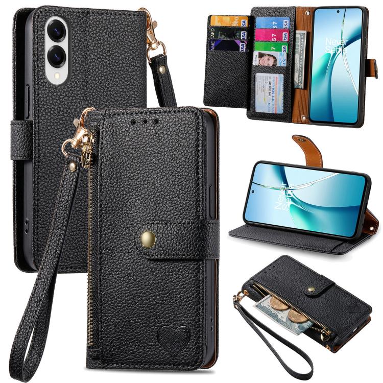 Love Zipper Lanyard Leather Phone Case, For Samsung Galaxy A57 5G, For Samsung Galaxy A37 5G, For Samsung Galaxy S25 Edge 5G, For Samsung Galaxy A56 5G