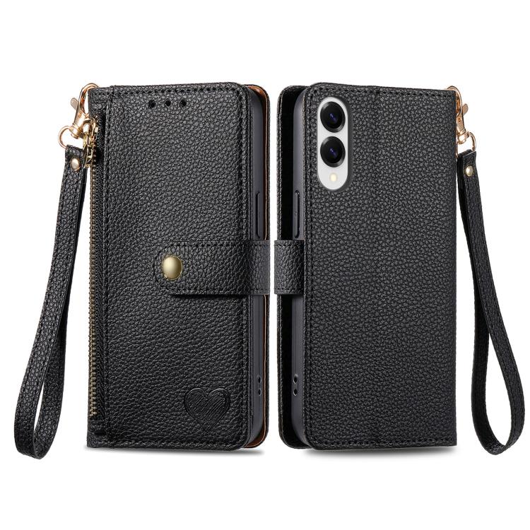 Love Zipper Lanyard Leather Phone Case, For Samsung Galaxy S25 Edge 5G, For Samsung Galaxy A36 5G, For Samsung Galaxy S25 5G, For Samsung Galaxy S25+ 5G