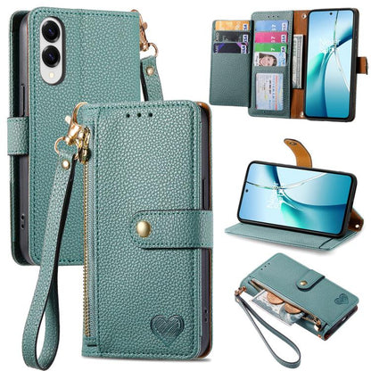 Love Zipper Lanyard Leather Phone Case, For Samsung Galaxy A57 5G, For Samsung Galaxy A37 5G, For Samsung Galaxy S25 Edge 5G, For Samsung Galaxy A56 5G