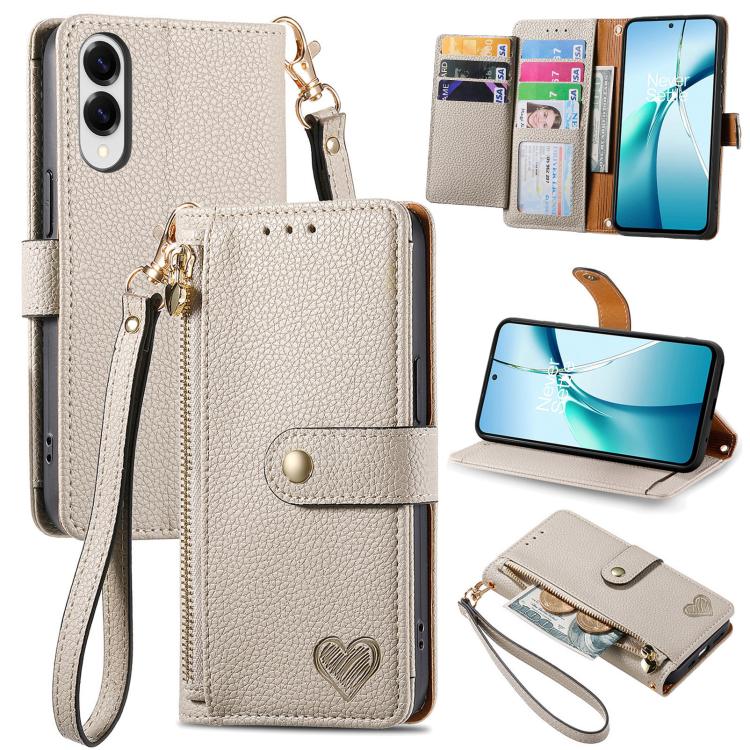 Love Zipper Lanyard Leather Phone Case, For Samsung Galaxy A57 5G, For Samsung Galaxy A37 5G, For Samsung Galaxy S25 Edge 5G, For Samsung Galaxy A56 5G