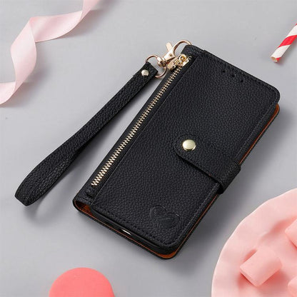 Love Zipper Lanyard Leather Phone Case, For Samsung Galaxy A57 5G, For Samsung Galaxy A37 5G, For Samsung Galaxy S25 Edge 5G, For Samsung Galaxy A56 5G