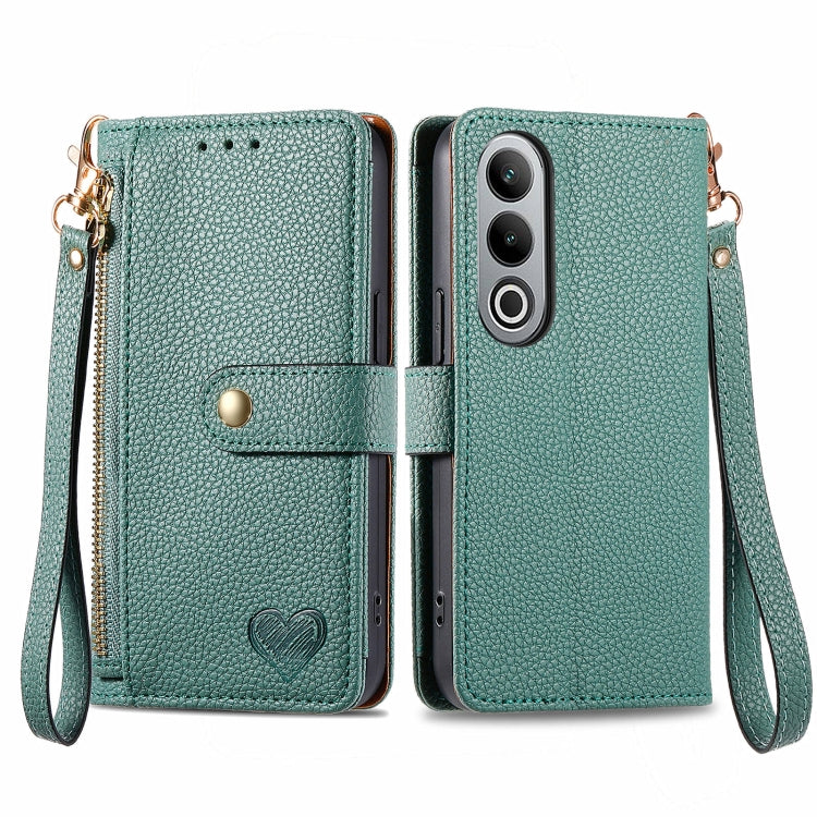 Love Zipper Lanyard Leather Phone Case, For OnePlus 15, For OnePlus Ace 3 Pro, For OnePlus Nord  CE4, For OnePlus Nord N30 SE