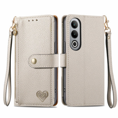 Love Zipper Lanyard Leather Phone Case, For OnePlus 15, For OnePlus Ace 3 Pro, For OnePlus Nord  CE4, For OnePlus Nord N30 SE
