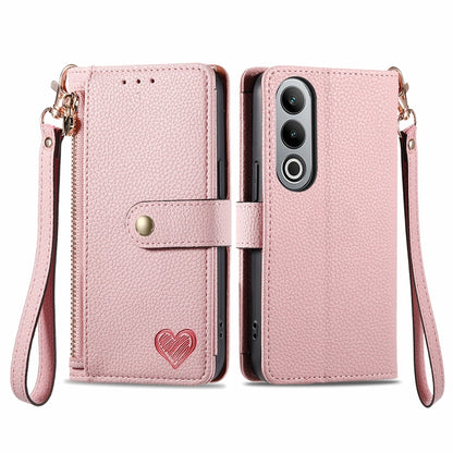 Love Zipper Lanyard Leather Phone Case, For OnePlus 15, For OnePlus Ace 3 Pro, For OnePlus Nord  CE4, For OnePlus Nord N30 SE