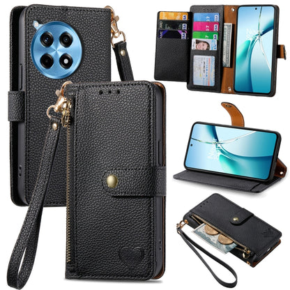 Love Zipper Lanyard Leather Phone Case, For OnePlus 15, For OnePlus Ace 3 Pro, For OnePlus Nord  CE4, For OnePlus Nord N30 SE