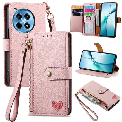 Love Zipper Lanyard Leather Phone Case, For OnePlus 15, For OnePlus Ace 3 Pro, For OnePlus Nord  CE4, For OnePlus Nord N30 SE