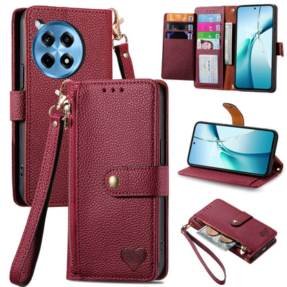 Love Zipper Lanyard Leather Phone Case, For OnePlus 15, For OnePlus Ace 3 Pro, For OnePlus Nord  CE4, For OnePlus Nord N30 SE