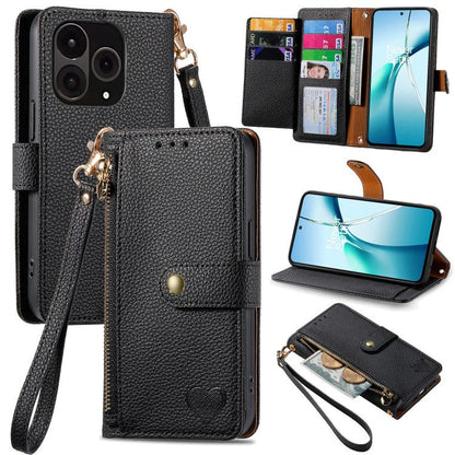 Love Zipper Lanyard Leather Phone Case, For OnePlus 15, For OnePlus Ace 3 Pro, For OnePlus Nord  CE4, For OnePlus Nord N30 SE