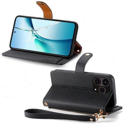 Love Zipper Lanyard Leather Phone Case, For OnePlus 15, For OnePlus Ace 3 Pro, For OnePlus Nord  CE4, For OnePlus Nord N30 SE