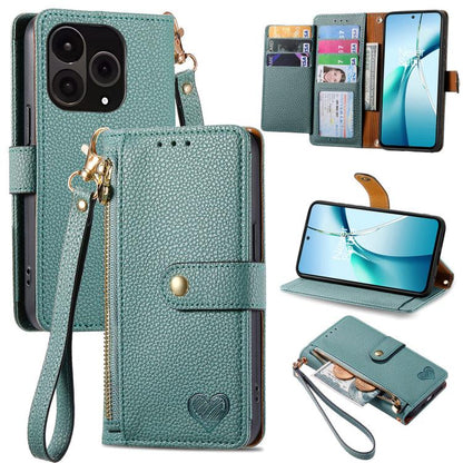 Love Zipper Lanyard Leather Phone Case, For OnePlus 15, For OnePlus Ace 3 Pro, For OnePlus Nord  CE4, For OnePlus Nord N30 SE