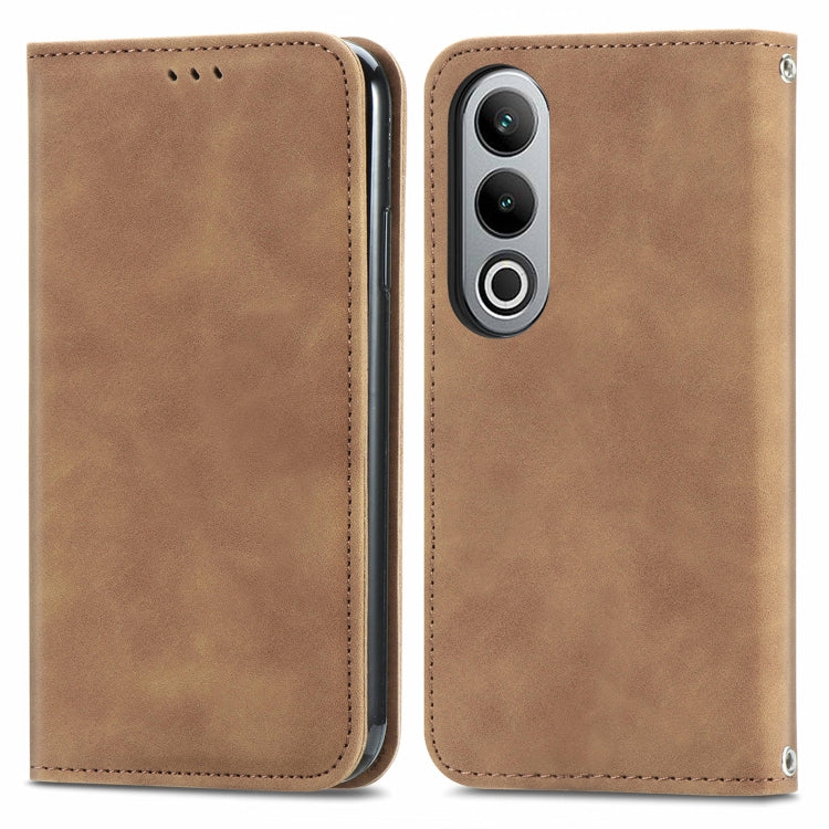 Retro Skin Feel Magnetic Flip Leather Phone Case, For OnePlus Nord CE4, For OnePlus Nord N30 SE