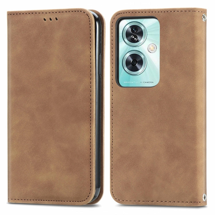 Retro Skin Feel Magnetic Flip Leather Phone Case, For OnePlus Nord CE4, For OnePlus Nord N30 SE