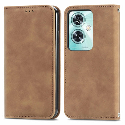 Retro Skin Feel Magnetic Flip Leather Phone Case, For OnePlus Nord CE4, For OnePlus Nord N30 SE