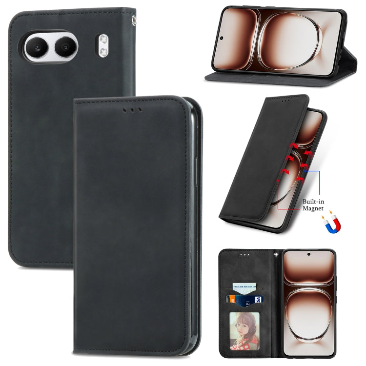 Retro Skin Feel Magnetic Flip Leather Phone Case, For OnePlus Ace 6 Ultra, For OnePlus  Nord 4, For OnePlus Ace 3 Pro, For OnePlus CE 4 Lite