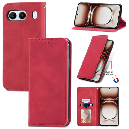 Retro Skin Feel Magnetic Flip Leather Phone Case, For OnePlus Ace 6 Ultra, For OnePlus  Nord 4, For OnePlus Ace 3 Pro, For OnePlus CE 4 Lite