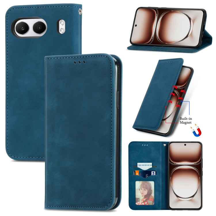 Retro Skin Feel Magnetic Flip Leather Phone Case, For OnePlus Ace 6 Ultra, For OnePlus  Nord 4, For OnePlus Ace 3 Pro, For OnePlus CE 4 Lite