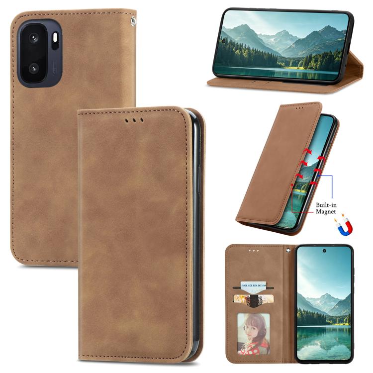 Retro Skin Feel Magnetic Flip Leather Phone Case, For OnePlus Ace 6 Ultra, For OnePlus  Nord 4, For OnePlus Ace 3 Pro, For OnePlus CE 4 Lite