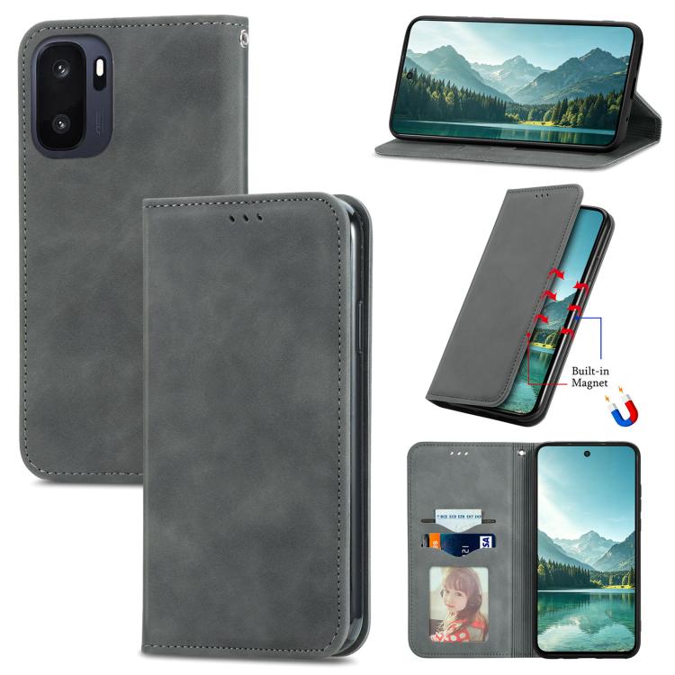Retro Skin Feel Magnetic Flip Leather Phone Case, For OnePlus Ace 6 Ultra, For OnePlus  Nord 4, For OnePlus Ace 3 Pro, For OnePlus CE 4 Lite
