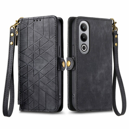 Geometric Zipper Wallet Side Buckle Leather Phone Case, For OnePlus 15, For OnePlus Ace 3 Pro, For OnePlus Nord CE 4, For OnePlus Nord N30 SE